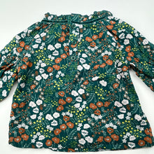 Load image into Gallery viewer, Girls Baby Baby, lightweight floral cotton long sleeve top, EUC, size 000,