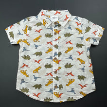 Load image into Gallery viewer, Boys Baby Berry, lightweight cotton short sleeve shirt, dinosaurs, EUC, size 0,