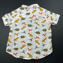 Load image into Gallery viewer, Boys Baby Berry, lightweight cotton short sleeve shirt, dinosaurs, EUC, size 0,