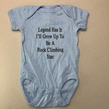 Load image into Gallery viewer, Boys Rabbit Skins, cotton bodysuit / romper, rock climber, EUC, size 6 months,