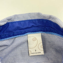 Load image into Gallery viewer, Boys Target, striped lightweight cotton short sleeve shirt, EUC, size 7,