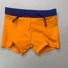 Load image into Gallery viewer, Boys Target, orange swim shorts, elasticated, FUC, size 0,