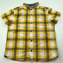 Load image into Gallery viewer, Boys Okaidi, checked cotton short sleeve shirt, FUC, size 4,