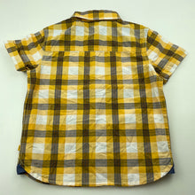 Load image into Gallery viewer, Boys Okaidi, checked cotton short sleeve shirt, FUC, size 4,
