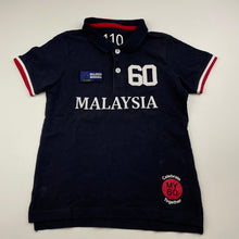 Load image into Gallery viewer, Boys Giorgano Jnr, navy polo shirt top, FUC, size 4-5,