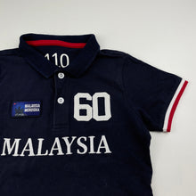 Load image into Gallery viewer, Boys Giorgano Jnr, navy polo shirt top, FUC, size 4-5,
