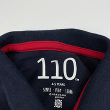 Load image into Gallery viewer, Boys Giorgano Jnr, navy polo shirt top, FUC, size 4-5,