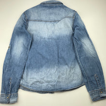 Load image into Gallery viewer, Girls Zara, chambray cotton long sleeve shirt, poppers, FUC, size 11-12,