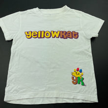 Load image into Gallery viewer, unisex yellowkat, white cotton t-shirt / top, FUC, size 4,