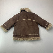 Load image into Gallery viewer, Boys Pumpkin Patch, faux fur lined, faux suede jacket, L: 31cm, EUC, size 0,