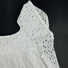 Load image into Gallery viewer, Girls Cotton On, lined broderie cotton ruffle dress, FUC, size 6, L: 62cm