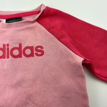 Load image into Gallery viewer, Girls Adidas, fleece lined sweater / jumper, marks on front, FUC, size 1,