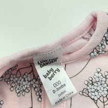 Load image into Gallery viewer, Girls Baby Berry, floral cotton romper, FUC, size 000,