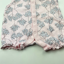 Load image into Gallery viewer, Girls Baby Berry, floral cotton romper, FUC, size 000,