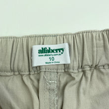 Load image into Gallery viewer, Boys Alfaberry, lightweight stretch cotton shorts, elasticated, EUC, size 10,