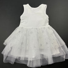 Load image into Gallery viewer, Girls Baby by Djs, white tulle party dress, stars, GUC, size 0, L: 38cm