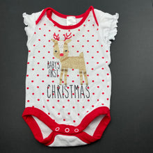 Load image into Gallery viewer, Girls Baby Berry, cotton Christmas bodysuit / romper, FUC, size 0,
