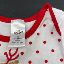 Load image into Gallery viewer, Girls Baby Berry, cotton Christmas bodysuit / romper, FUC, size 0,