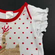 Load image into Gallery viewer, Girls Baby Berry, cotton Christmas bodysuit / romper, FUC, size 0,