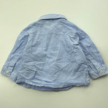 Load image into Gallery viewer, Boys Bebe by Minihaha, checked lightweight cotton long sleeve shirt, EUC, size 6 months,