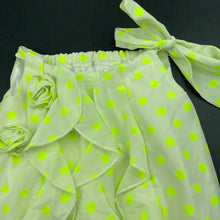 Load image into Gallery viewer, Girls Bardot Junior, lined lightweight ruffle party dress, FUC, size 0, L: 42cm