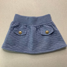 Load image into Gallery viewer, Girls blue, soft feel quilted skirt, elasticated, no labels, FUC, size 000,