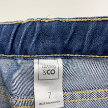Load image into Gallery viewer, Boys Clothing & Co, blue denim jeans, adjustable, Inside leg: 53.5cm, GUC, size 7,