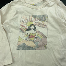 Load image into Gallery viewer, Girls Cotton On, WonderWoman cotton long sleeve top, FUC, size 1,