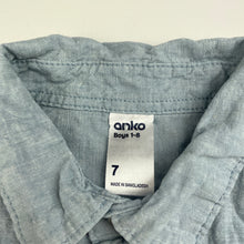 Load image into Gallery viewer, Boys Anko, linen/cotton short sleeve shirt, FUC, size 7,