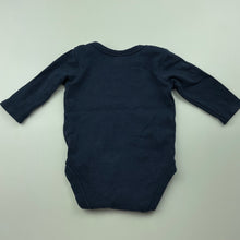 Load image into Gallery viewer, unisex Baby Berry, navy cotton bodysuit / romper, FUC, size 00,
