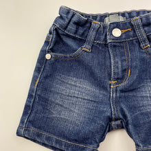 Load image into Gallery viewer, Boys Pumpkin Patch, blue denim shorts, adjustable, FUC, size 0,