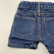 Load image into Gallery viewer, Boys Pumpkin Patch, blue denim shorts, adjustable, FUC, size 0,