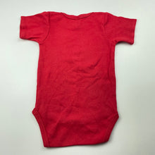 Load image into Gallery viewer, unisex Laughing Giraffe, red cotton Christmas bodysuit / romper, GUC, size 0,