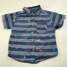 Load image into Gallery viewer, Boys Al & Ray, lightweight cotton short sleeve shirt, dinosaurs, GUC, size 12 months,