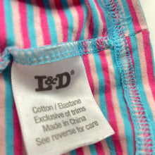 Load image into Gallery viewer, Girls L&D, striped stretchy singlet top, FUC, size 6-8,