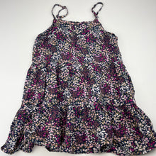 Load image into Gallery viewer, Girls Target, floral viscose / linen summer dress, GUC, size 8, L: 63cm