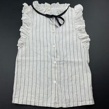 Load image into Gallery viewer, Girls ALL THE CHIRLDREN, black & white stripe blouse / top, armpit to armpit: 30.5cm, FUC, size 5-6,