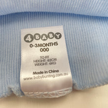 Load image into Gallery viewer, unisex 4 Baby, ribbed cotton singlet top, FUC, size 000,