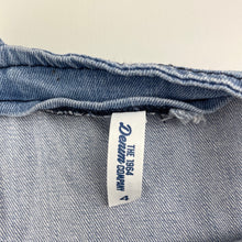 Load image into Gallery viewer, Girls 1964 Denim Co, stretch denim overalls dress / pinafore, GUC, size 4, L: 54cm