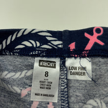 Load image into Gallery viewer, Girls Neon, cotton pyjama shorts, elasticated, FUC, size 8,