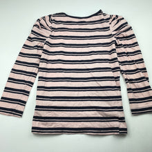 Load image into Gallery viewer, Girls Charlie & Me, pink & navy stripe cotton long sleeve top, GUC, size 8,