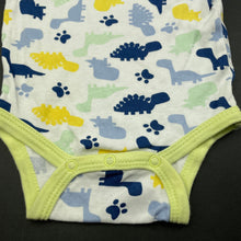 Load image into Gallery viewer, unisex Baby Gear, lightweight cotton bodysuit / romper, dinosaurs, EUC, size 00,