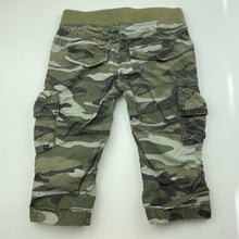 Load image into Gallery viewer, Boys Dymples, cotton lined camo print pants, elasticated, FUC, size 0,