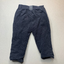 Load image into Gallery viewer, Boys Baby Baby, lined wadded corduroy cotton pants, elasticated, GUC, size 0,
