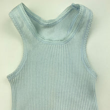 Load image into Gallery viewer, unisex Bonds, blue ribbed cotton singlet top, FUC, size 00,