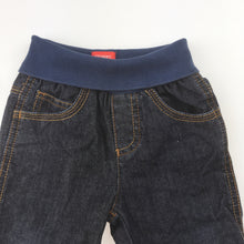 Load image into Gallery viewer, Boys Esprit, cotton lined denim jeans, elasticated waist, EUC, size 6 months
