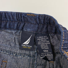 Load image into Gallery viewer, Boys Nautica, dark denim jeans / pants, elasticated, EUC, size 12 months