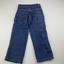 Load image into Gallery viewer, Boys Faded Glory, blue denim jeans, adjustable, Inside leg: 41cm, EUC, size 4