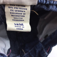 Load image into Gallery viewer, Girls Cherokee, dark denim jeans, elasticated waist, FUC, size 18 months