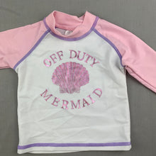 Load image into Gallery viewer, Girls Baby Berry, long sleeve rashie / swim top, mermaid, EUC, size 000
